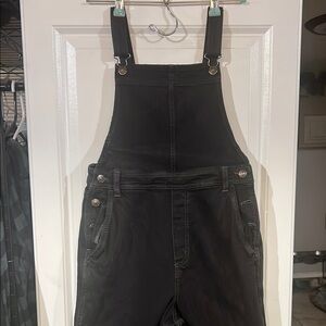 Black Denim Overalls